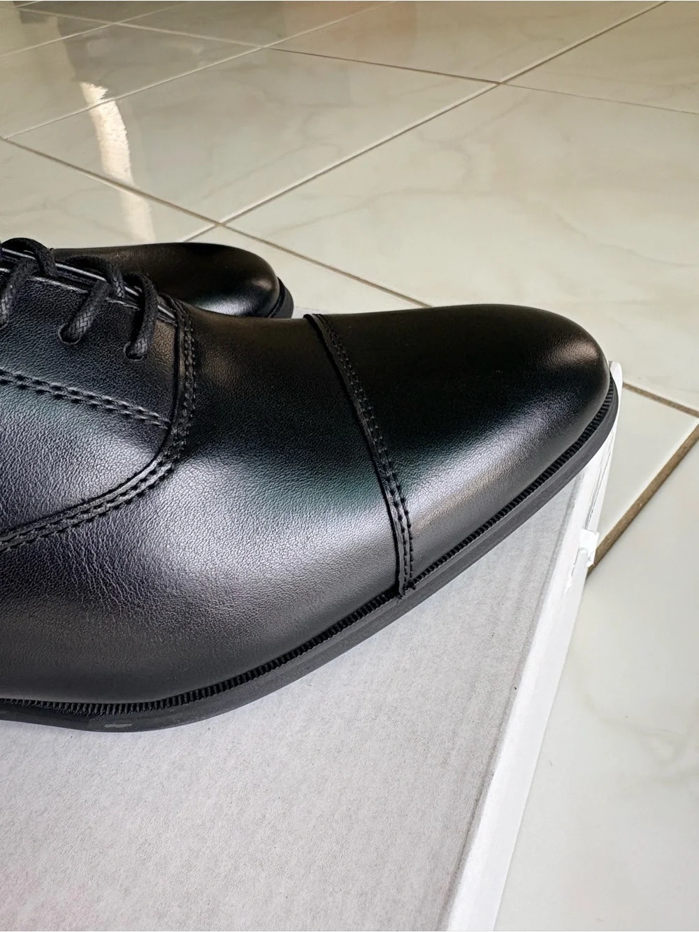 NWT Nordstrom Derby Dress Shoe Harry Black Cap Toe Men Size 9